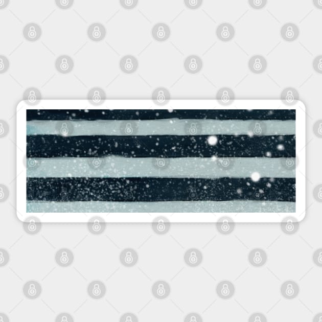 Snowy Stripes Sticker by IrenesGoodies